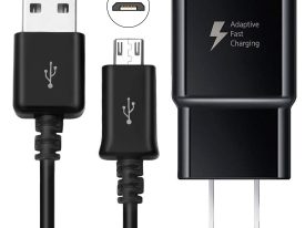 CARGADOR DE PARED CON CABLE MICRO USB 1MT CARGA RAPIDA