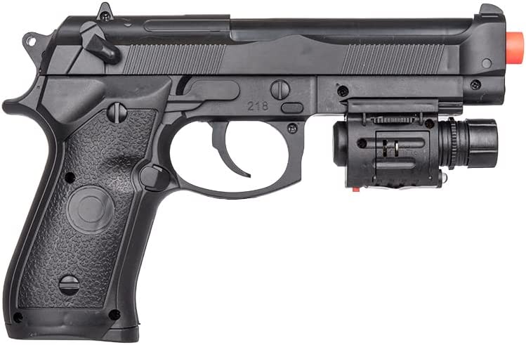 PISTOLA DE RESORTE UKARMS P2218B AIRSOFT PLASTICA CON MIRA LASER 6MM - Image 3