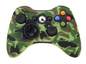 Protector de Hule Control XBOX 360 HS-XB307 diseño Camuflaje Verde