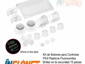 Kit de 15 Botones para Control de PS4 Gen2 Plasticos Fluorecentes HS-P4M023