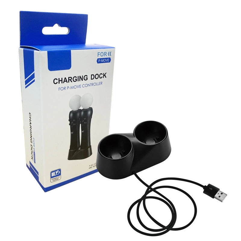 Base o Estacion de Carga para Control PSMove de PS4 HS-PSVR06 carga 2 controles a la vez