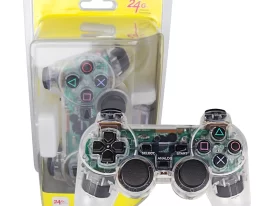 Control Inalambrico PS2 Nuevo 2.4Ghz Play Station 2 Color Cristal o Transparente HS-PII191