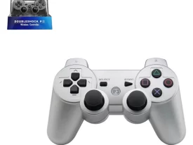 Control Inalambrico PS3 Recargable Diseño Plateado HS-PS3112