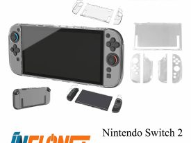 Protector Plastico Transparente Nintendo SWITCH 2 5 Piezas
