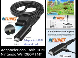 ADAPTADOR DE VIDEO NINTENDO WII Convierte de RCA hacia HDMi