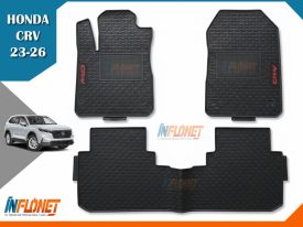 ALFOMBRAS DE HULE HONDA CRV 2023 A 2026 LETRA ROJA