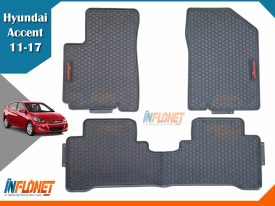 ALFOMBRAS DE HULE HYUNDAI ACCENT 2011 A 2017 LETRA ROJA
