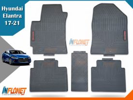 ALFOMBRAS DE HULE HYUNDAI ELANTRA 2017 A 2021 LETRA ROJA