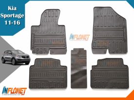 ALFOMBRAS DE HULE KIA SPORTAGE 2011 A 2016 LETRA GRIS