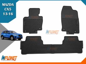 ALFOMBRAS DE HULE MAZDA CX5 2013 A 2016 LETRA GRIS