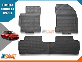 ALFOMBRAS DE HULE TOYOTA COROLLA 2009 A 2013 LETRA GRIS