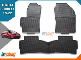ALFOMBRAS DE HULE TOYOTA COROLLA 2018 A 2022 LETRA GRIS