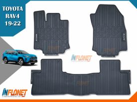 ALFOMBRAS DE HULE TOYOTA RAV4 2019 A 2025 LETRA GRIS