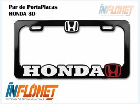 Par de portaplacas 3d carros honda con logotipos oficiales Inflonet Guatemala