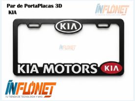 Par de portaplacas 3d carros kia con logotipos oficiales Inflonet Guatemala