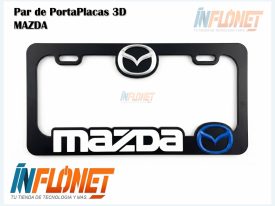 Par de portaplacas 3d carros mazda con logotipos oficiales Inflonet Guatemala