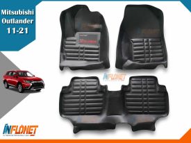 Alfombras de bandeja 5D Mitsubishi Outlander modelos 2011 a 2021 material TPE de Inflonet