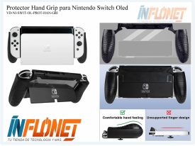 Protector Plastico con Hand Grip para Nintendo SWITCH Oled HS-SWL137