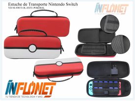 Estuche Duro con Zipper Compatible para Nintendo Switch Oled diseño Pokemon Pokeball