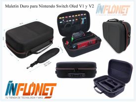 Maletin Duro de EVA Compratibe para NINTENDO SWITCH Negro HS-SW840