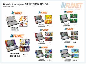Skin o Calcomania de Vinilo Compatible para Nintendo 3DS XL