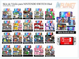 Skin o Calcomania de Vinilo Compatible con Nintendo SWITCH Oled