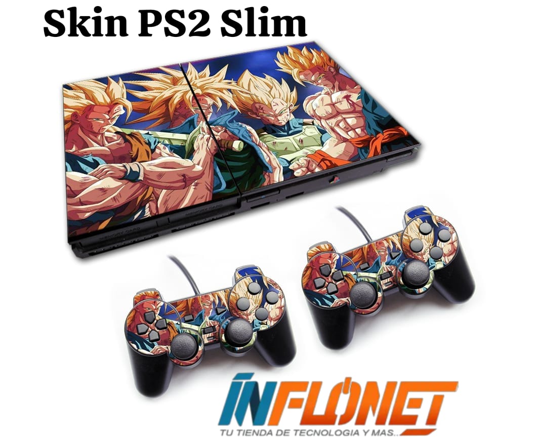 Skin o Calcomania de Vinilo Compatible con Play Station PS2 Slim - Image 4