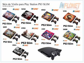 Skin o Calcomania de Vinilo Compatible con PS3 Slim