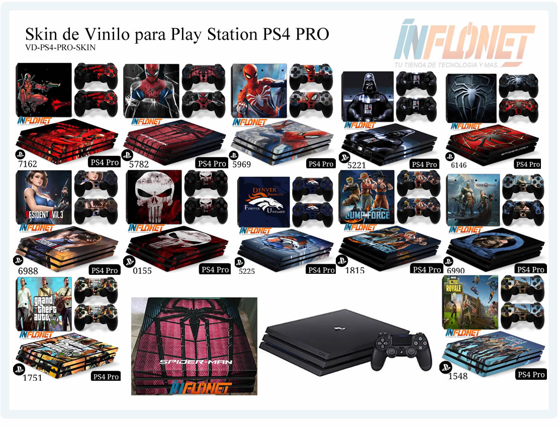 Skin o Calcomania de Vinilo Compatible con PS4 PRO