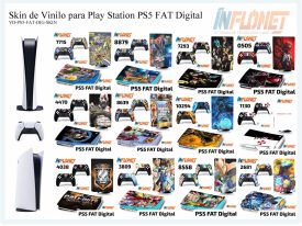 Skin o Calcomania de Vinilo Compatible con Play Station PS5 Fat Digital