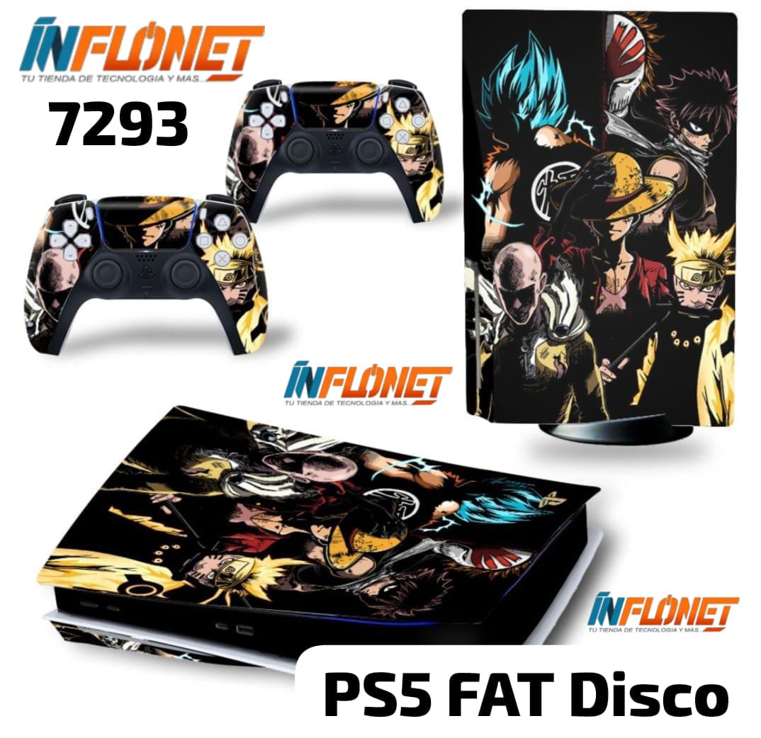 Skin o Calcomania de Vinilo Compatible con Play Station PS5 Fat Version Disco - Image 13