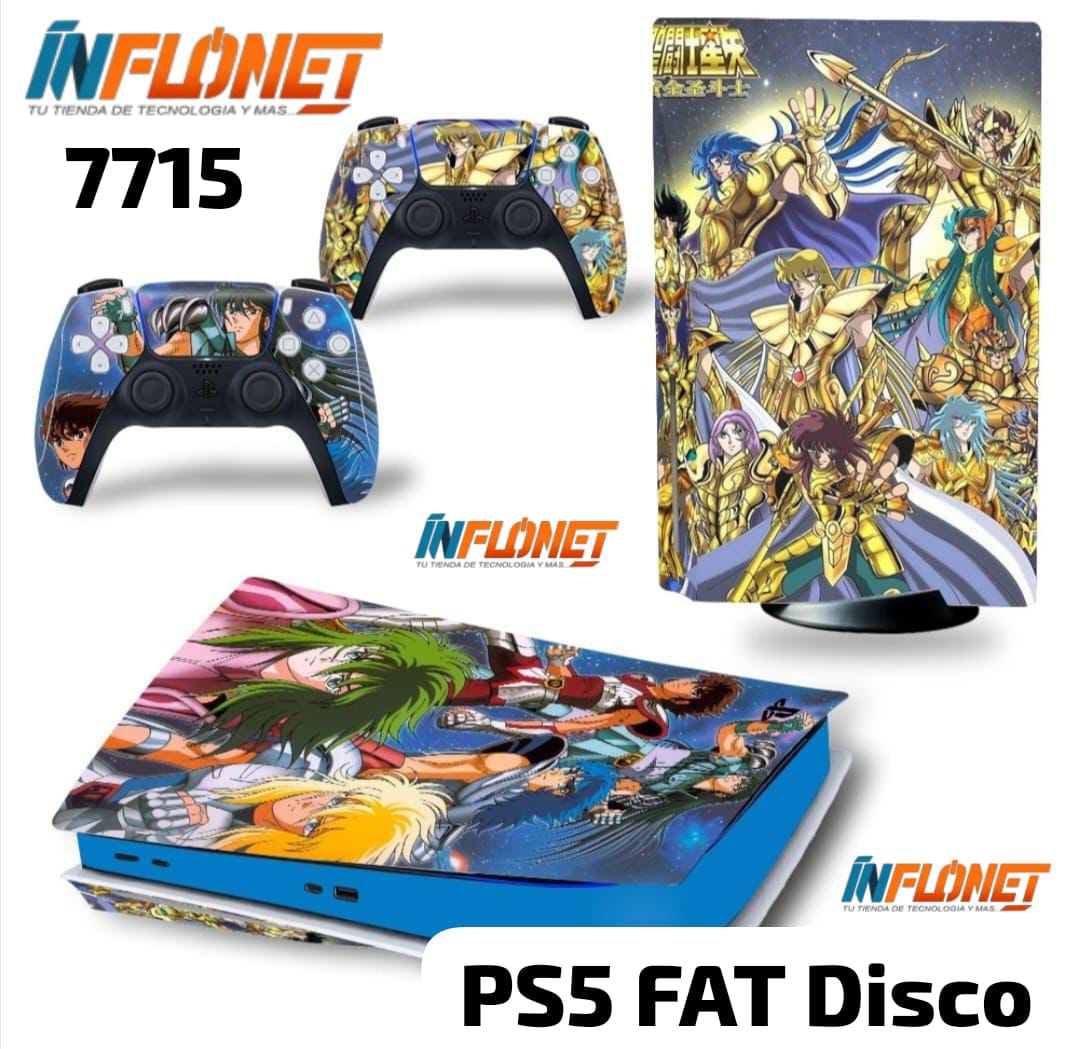 Skin o Calcomania de Vinilo Compatible con Play Station PS5 Fat Version Disco - Image 11