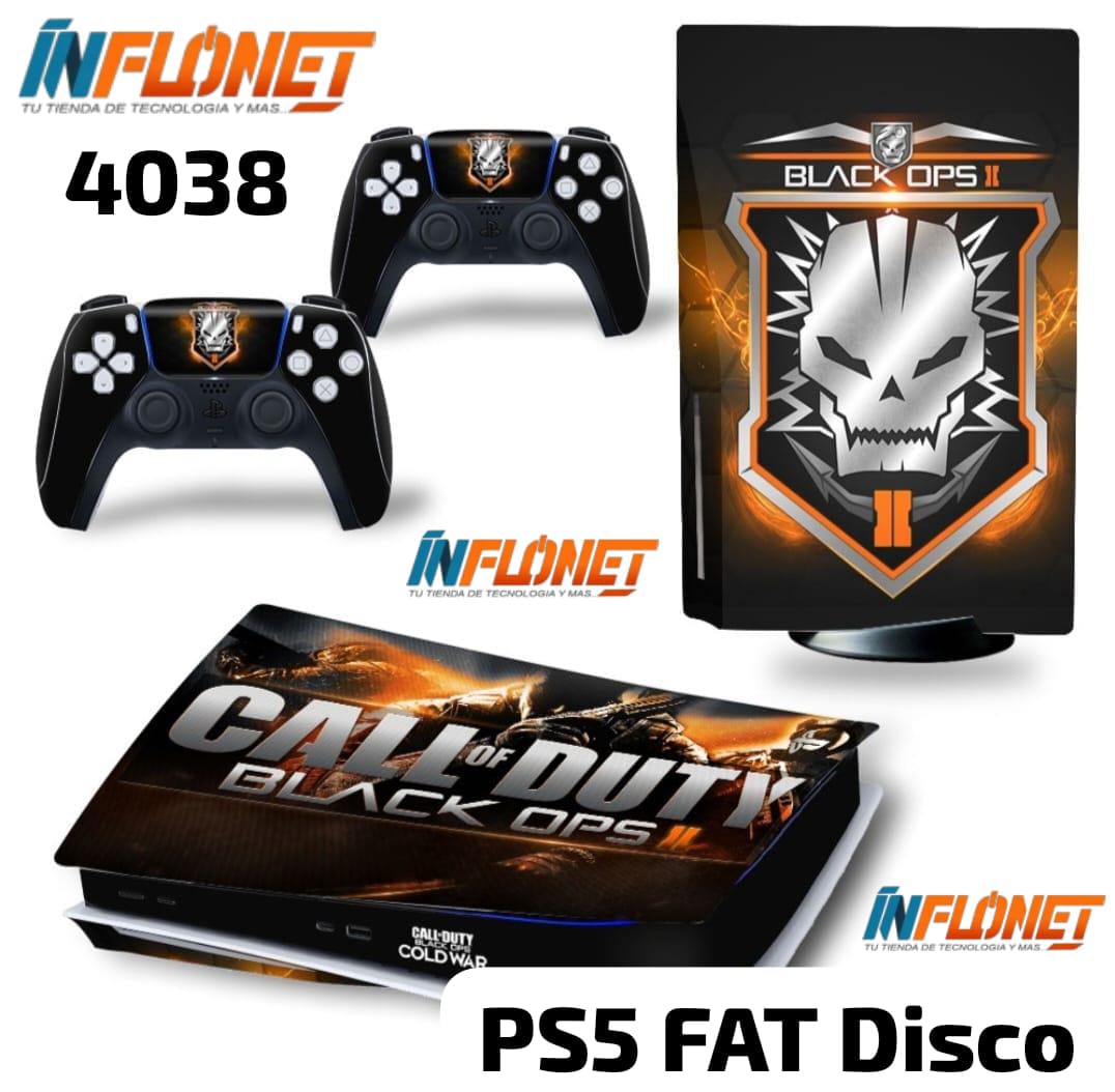 Skin o Calcomania de Vinilo Compatible con Play Station PS5 Fat Version Disco - Image 10