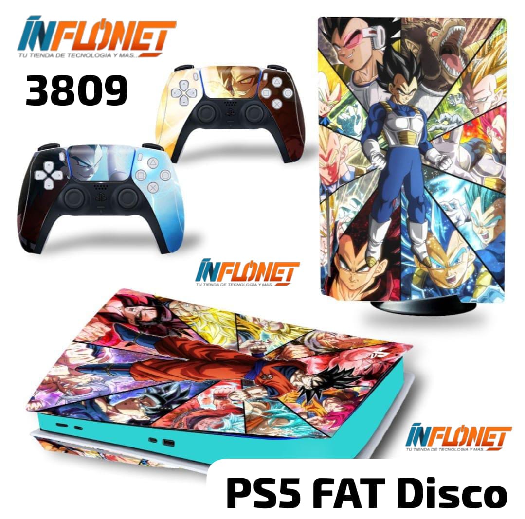 Skin o Calcomania de Vinilo Compatible con Play Station PS5 Fat Version Disco - Image 9