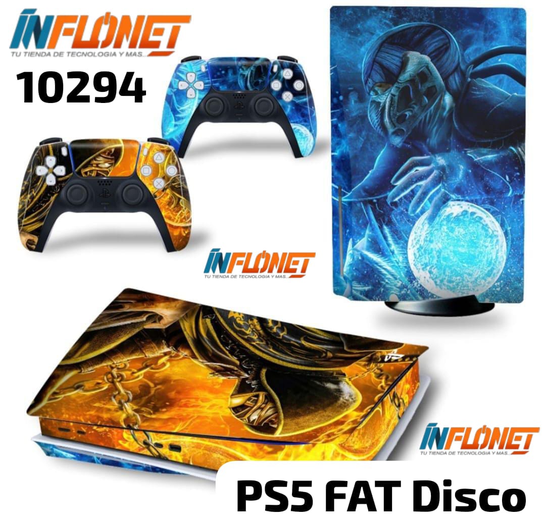 Skin o Calcomania de Vinilo Compatible con Play Station PS5 Fat Version Disco - Image 6
