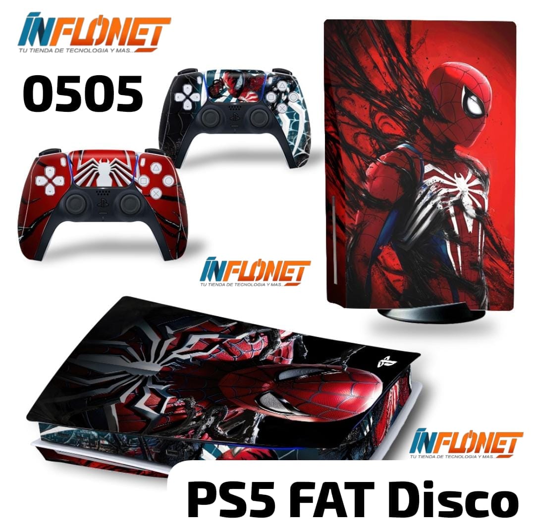 Skin o Calcomania de Vinilo Compatible con Play Station PS5 Fat Version Disco - Image 3