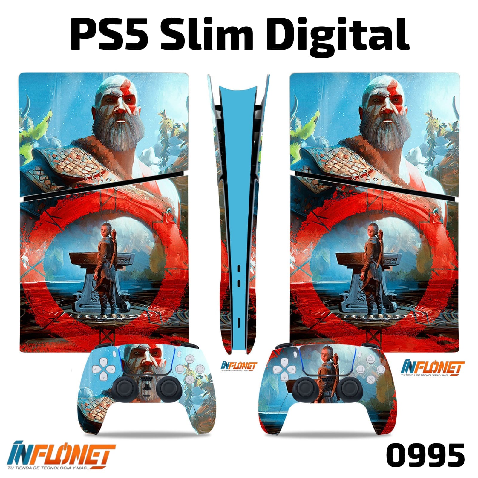 Skin o Calcomania de Vinilo Compatible con Play Station PS5 Slim Digital - Image 18
