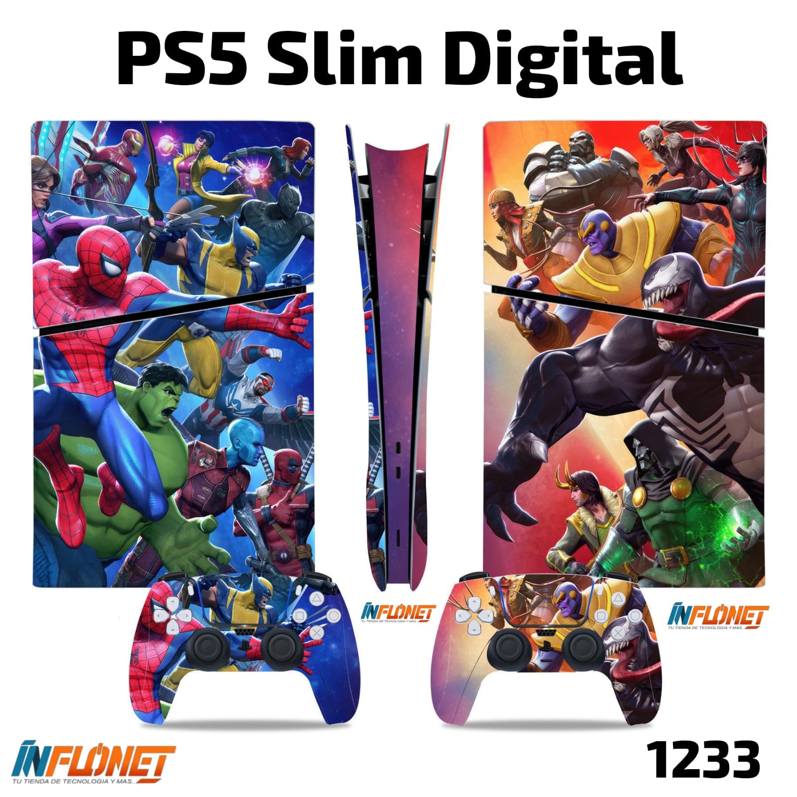 Skin o Calcomania de Vinilo Compatible con Play Station PS5 Slim Digital - Image 20