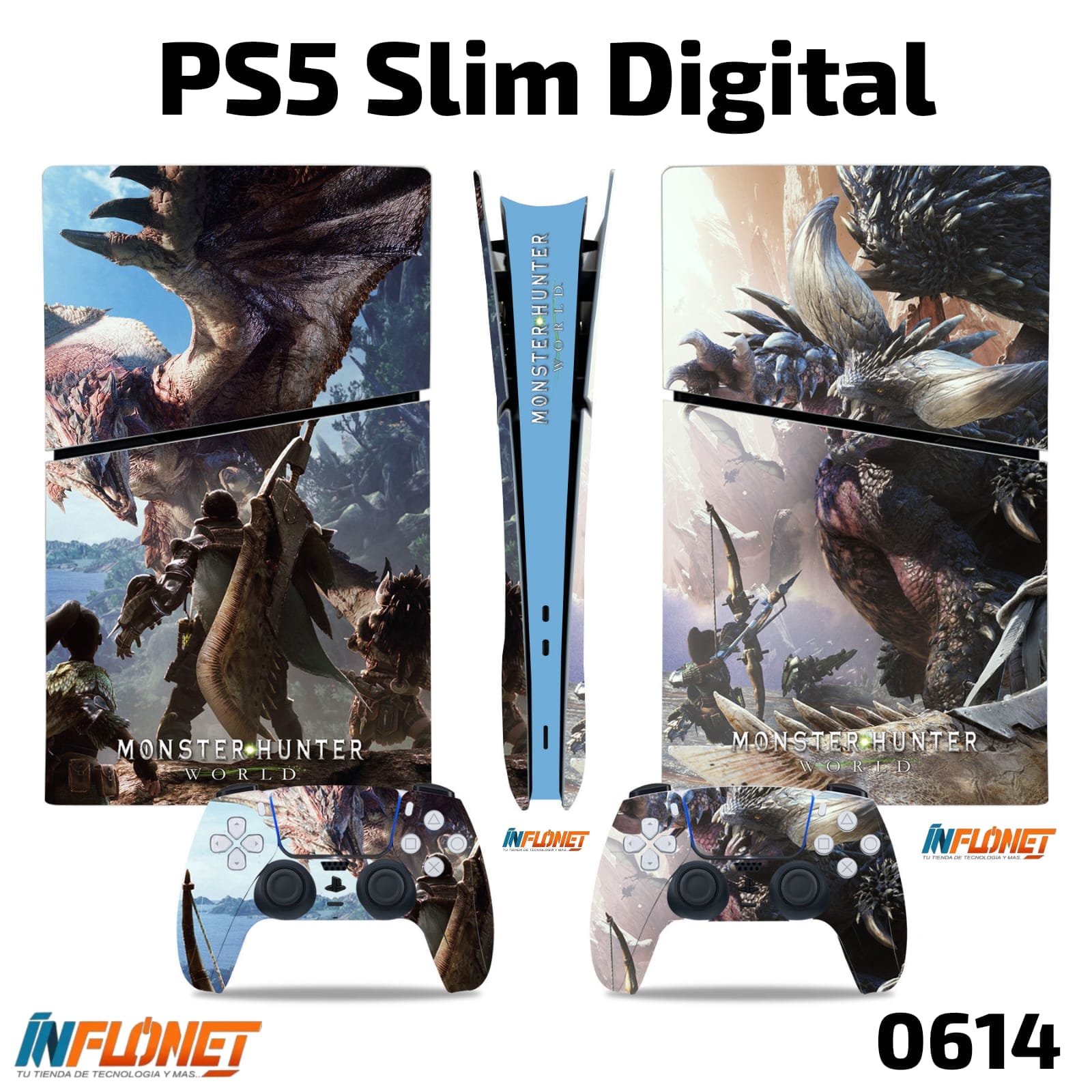 Skin o Calcomania de Vinilo Compatible con Play Station PS5 Slim Digital - Image 22