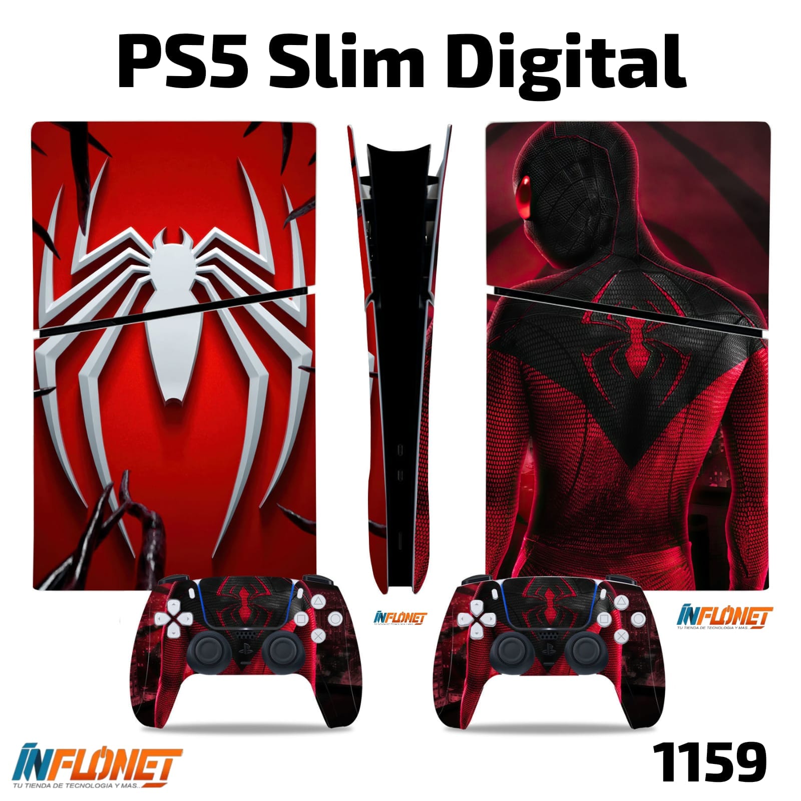 Skin o Calcomania de Vinilo Compatible con Play Station PS5 Slim Digital - Image 4