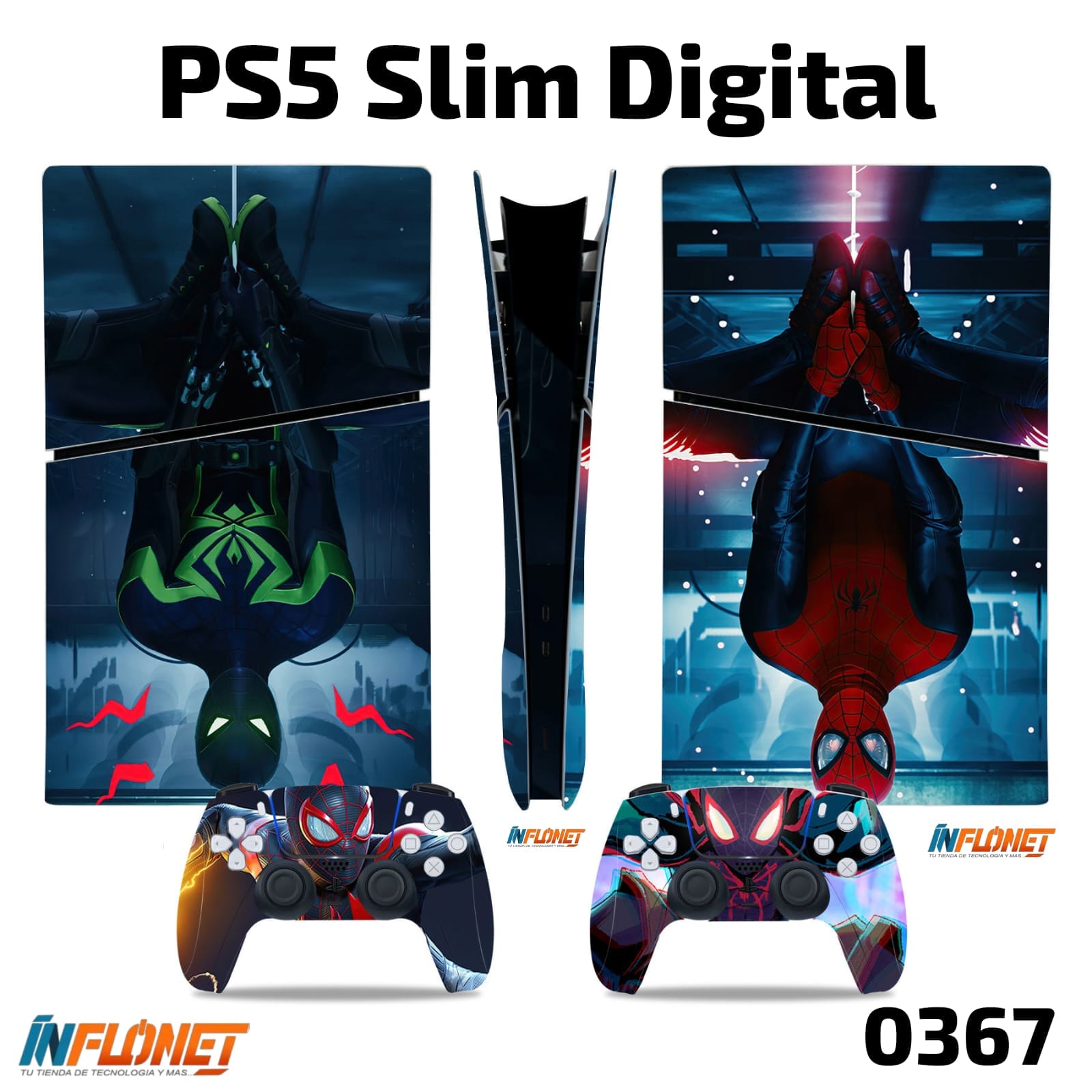 Skin o Calcomania de Vinilo Compatible con Play Station PS5 Slim Digital - Image 6