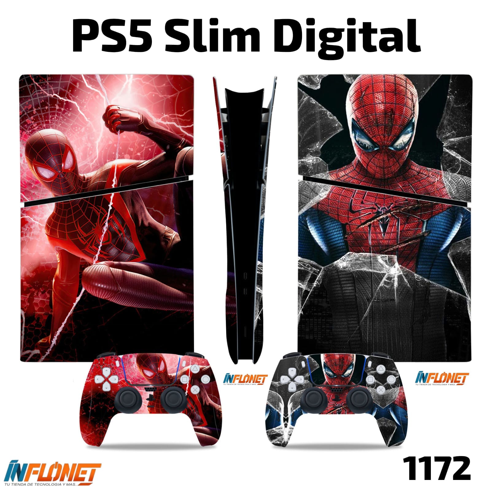 Skin o Calcomania de Vinilo Compatible con Play Station PS5 Slim Digital - Image 3