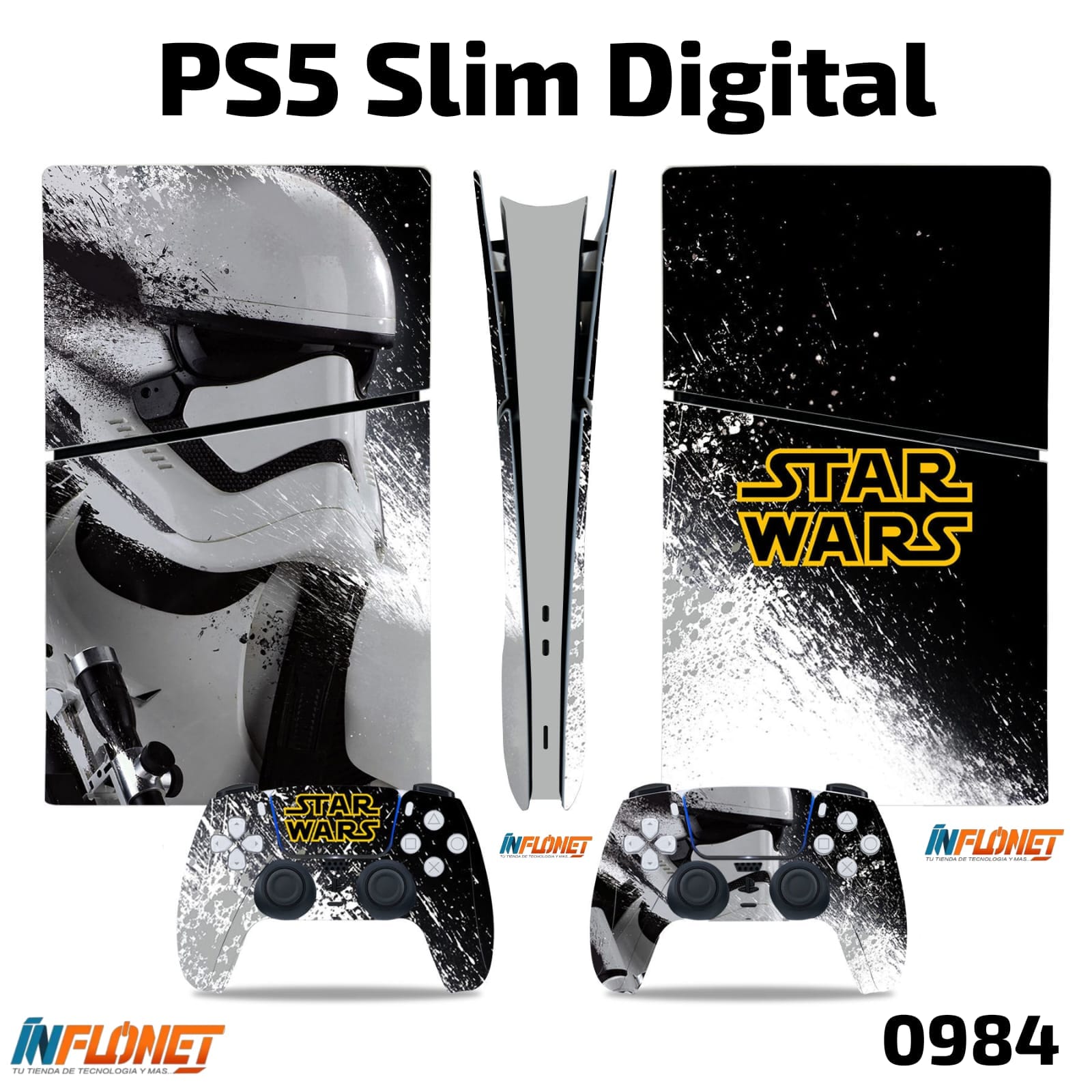 Skin o Calcomania de Vinilo Compatible con Play Station PS5 Slim Digital - Image 10