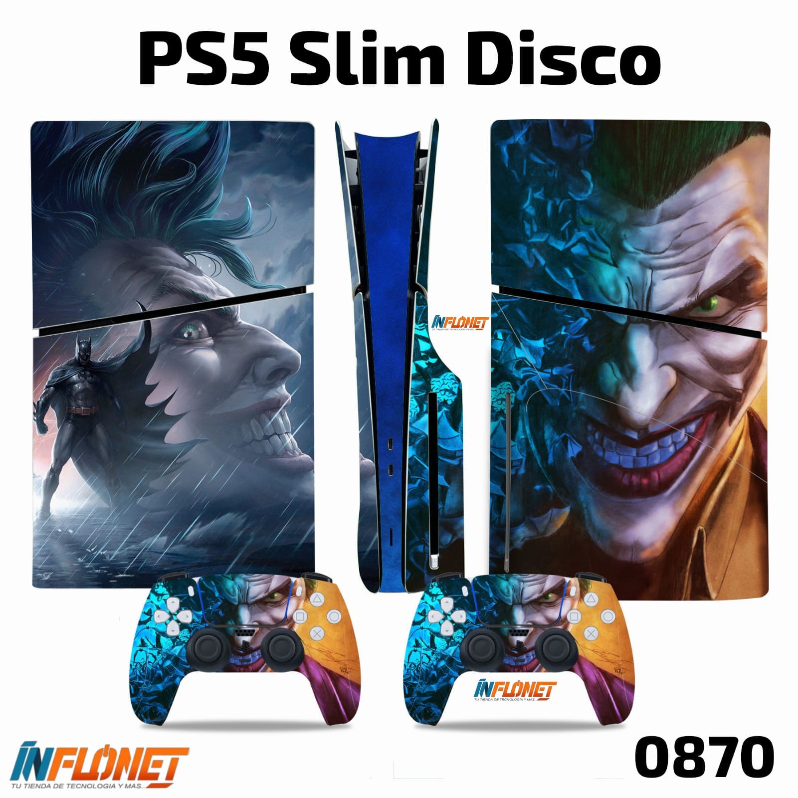 Skin o Calcomania de Vinilo Compatible con Play Station PS5 Slim Disco - Image 12