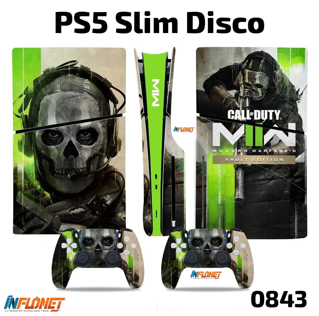 Skin o Calcomania de Vinilo Compatible con Play Station PS5 Slim Disco - Image 11