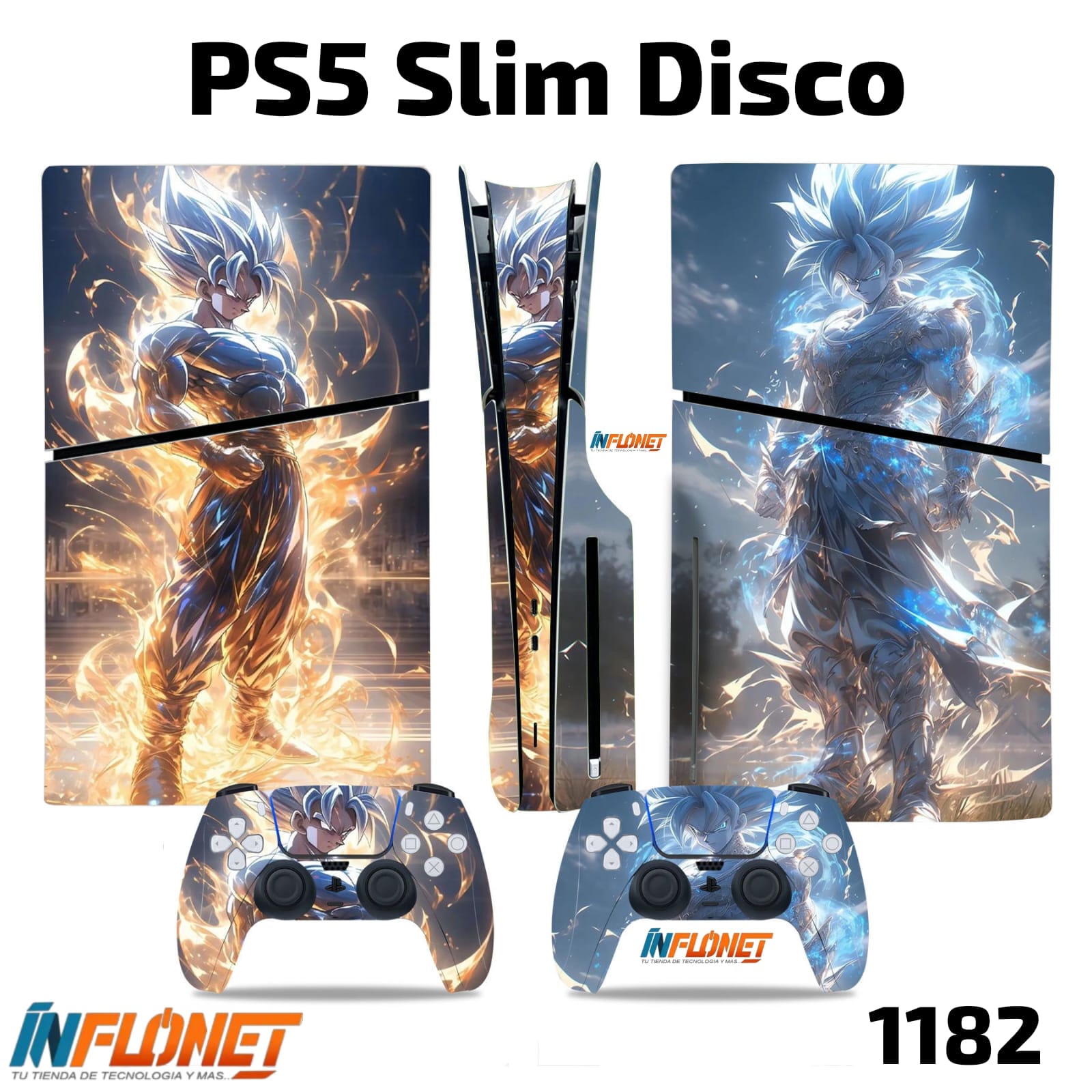Skin o Calcomania de Vinilo Compatible con Play Station PS5 Slim Disco - Image 10