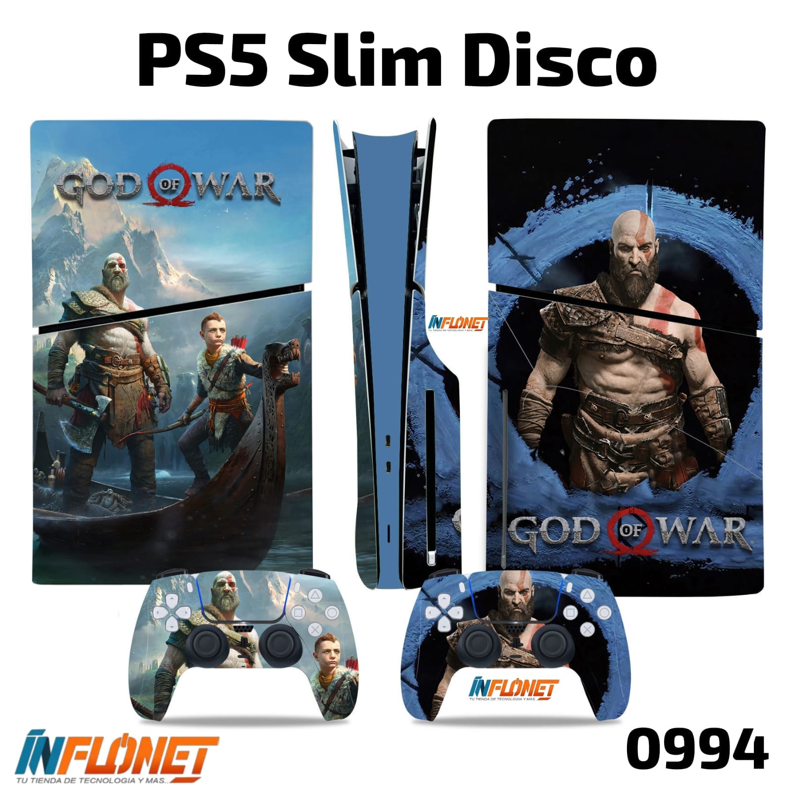 Skin o Calcomania de Vinilo Compatible con Play Station PS5 Slim Disco - Image 7