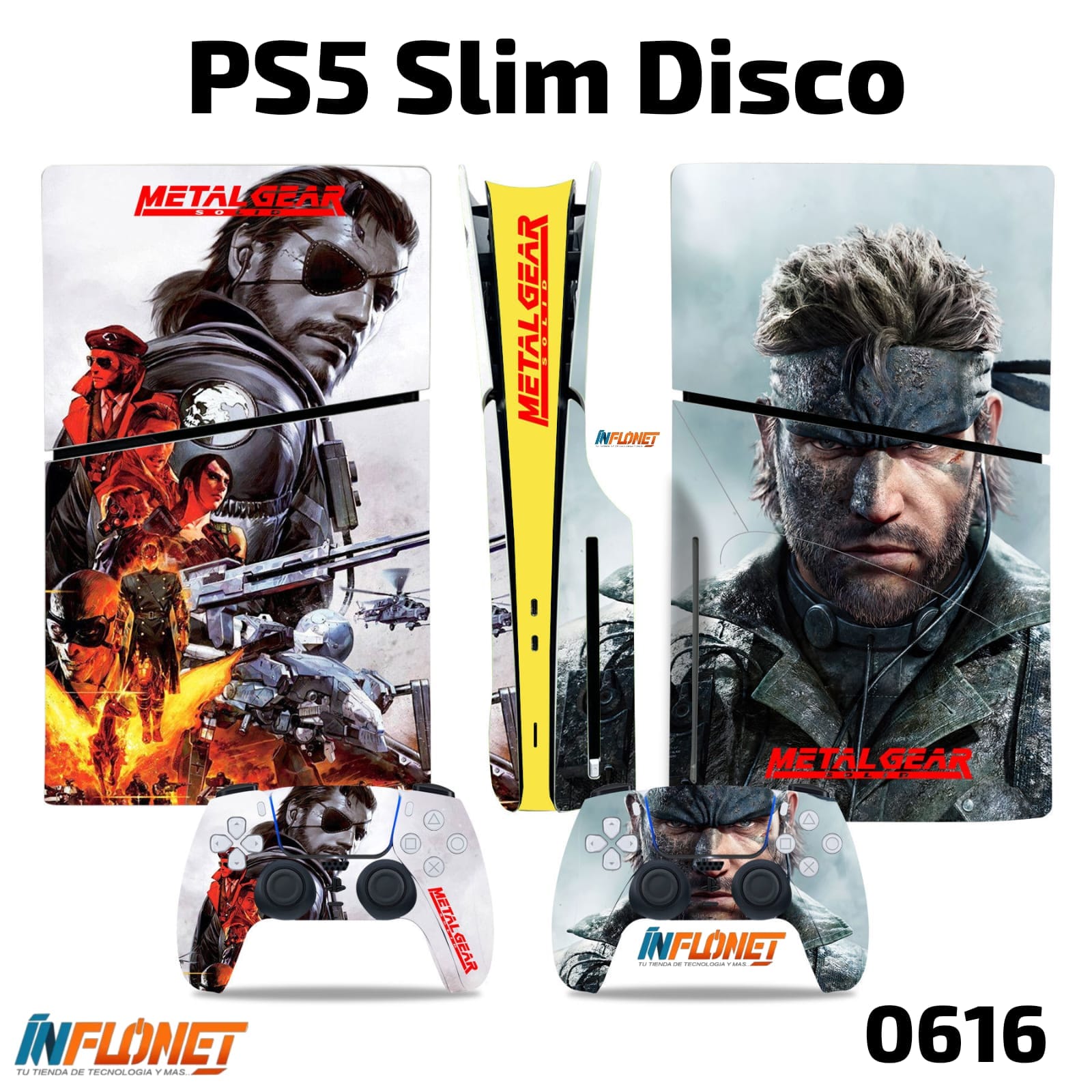 Skin o Calcomania de Vinilo Compatible con Play Station PS5 Slim Disco - Image 3