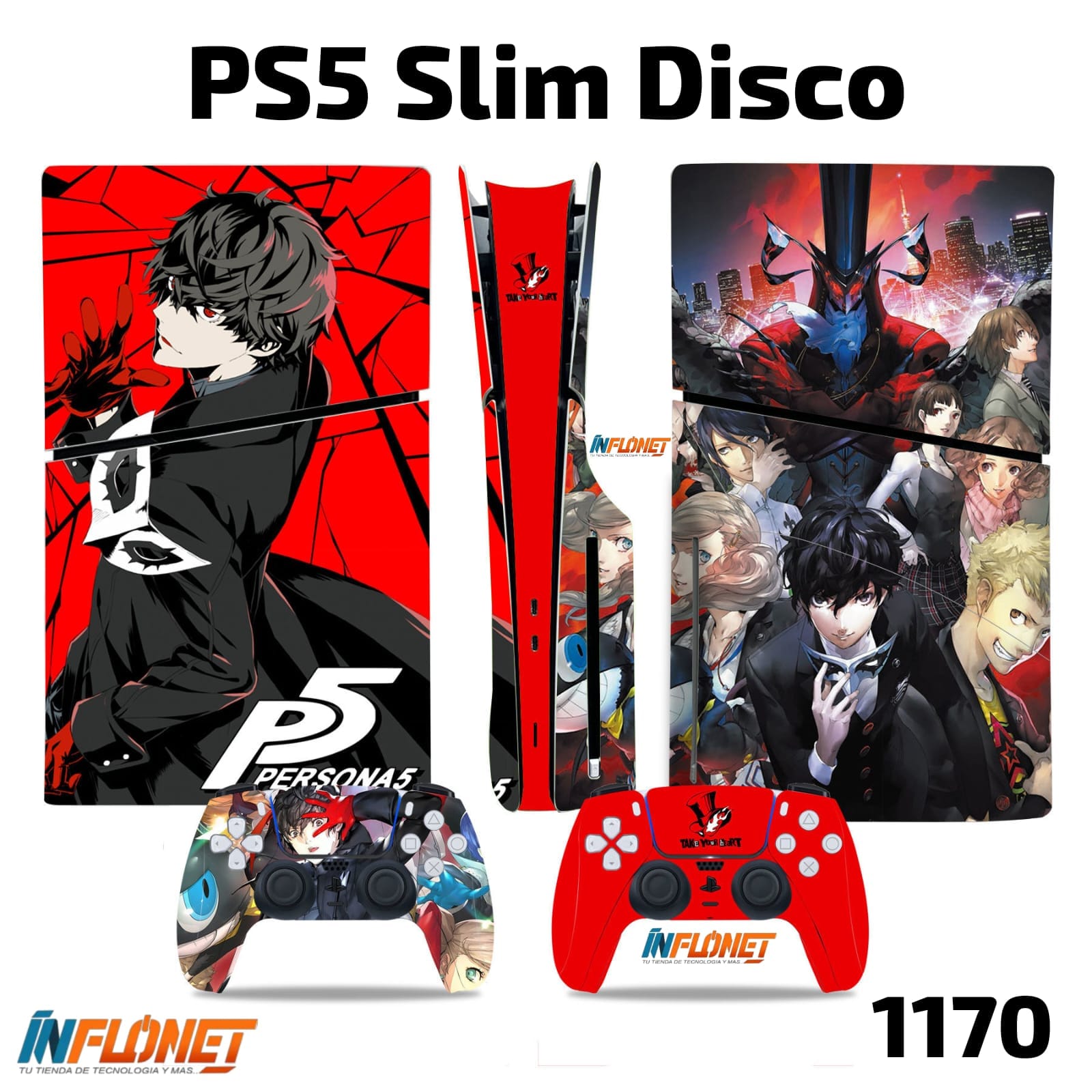 Skin o Calcomania de Vinilo Compatible con Play Station PS5 Slim Disco - Image 17