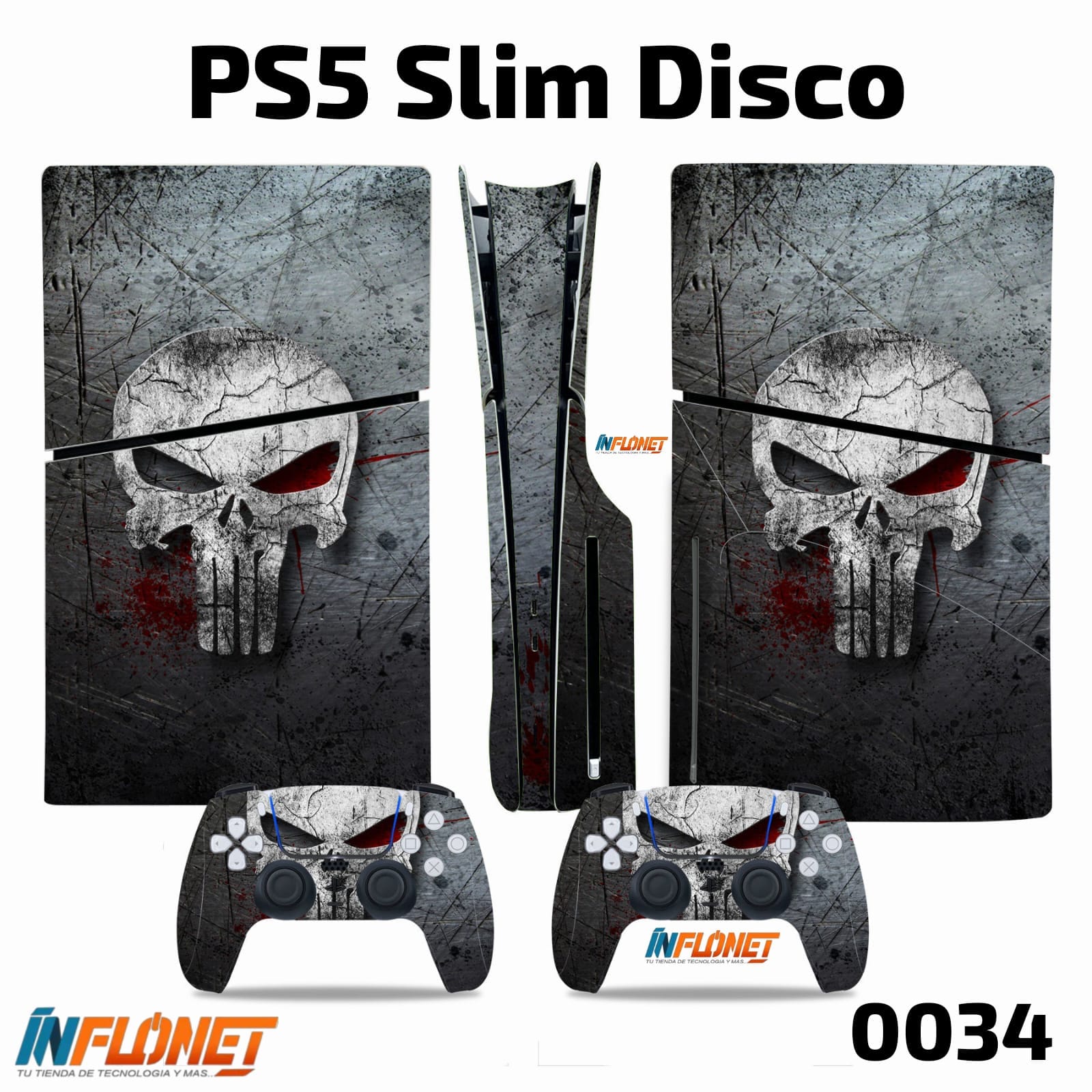 Skin o Calcomania de Vinilo Compatible con Play Station PS5 Slim Disco - Image 18
